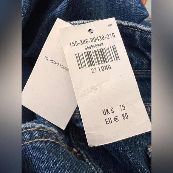 Abercrombie Curve Love High Rise Vintage Straight Mid Wash Jean Size 4/27 long - Picture 11 of 11